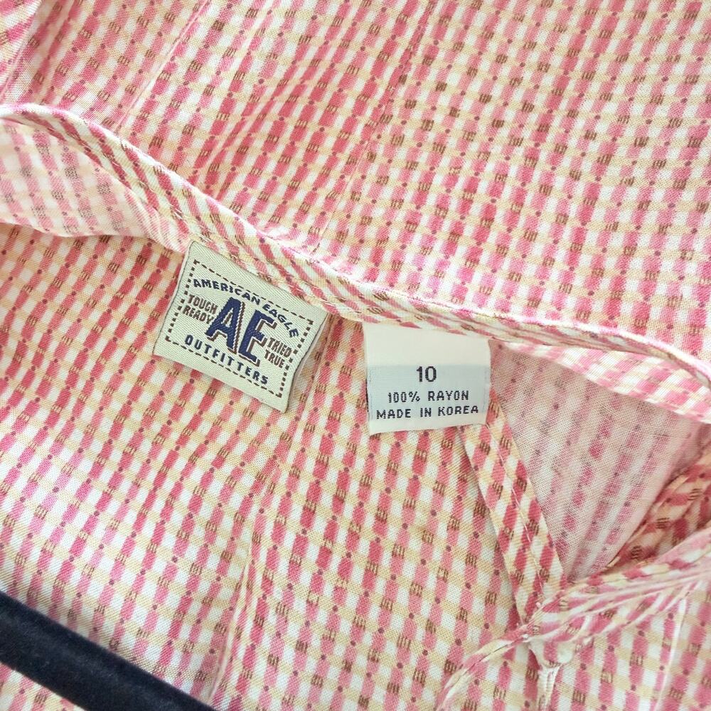 American Eagle Striped Button Front Midi Dress - Picture 5 of 5